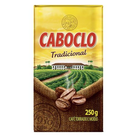 Café torrado e moído a vácuo tradicional caboclo 250g