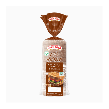 Pão do forno castanha girassol quinoa wickbold 450g
