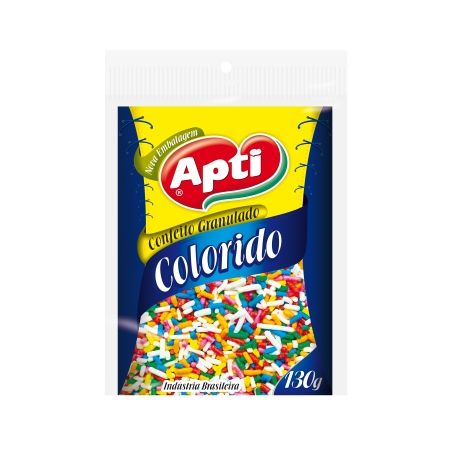 Confeitos chocotrix colorido granulado apti 130g