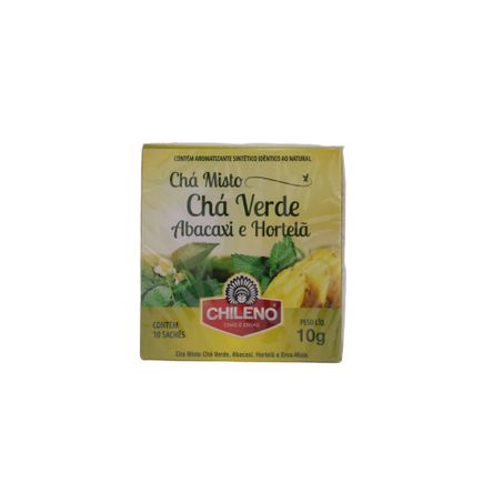 Chá Misto Chileno Chá Verde, Abacaxi, Hortelã e Erva-Mate Caixa com 10un - 10gr 360-31