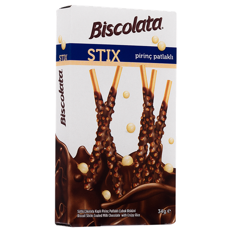 Biscoito Biscolata Stix Crispy Rice 34g