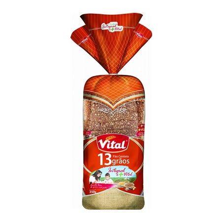 Pão vital integral multigrãos zero lactose 400g
