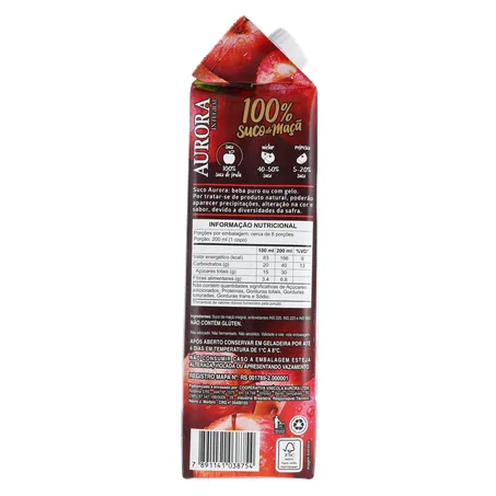 Suco Integral Maça Aurora Cx 1,5l 360-27