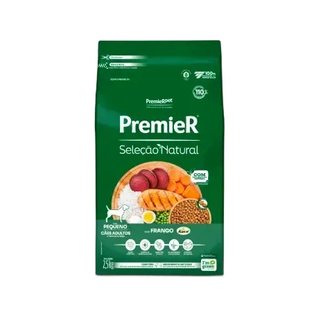 Ração Premier Seleção Natural Cães Adultos Raças Pequenas Frango 2,5 kg