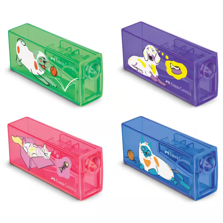 Esc apontador faber castell c/deposito pets un