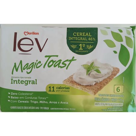 Torrada marilan lev magic toast integral 110g