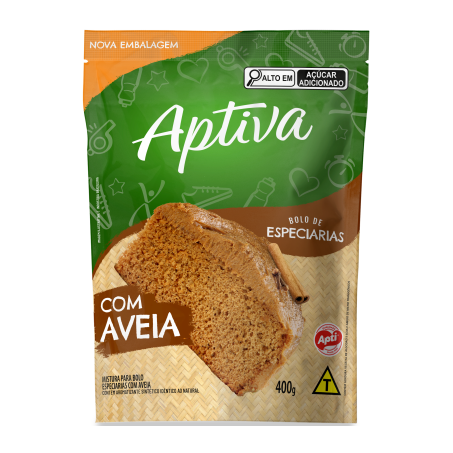 Mistura para bolo aptiva especiarias com aveia 400g