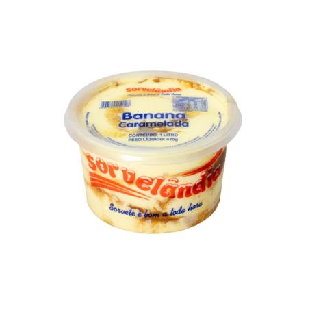 SORVETE SORVELANDIA 1L BANANA CARAM