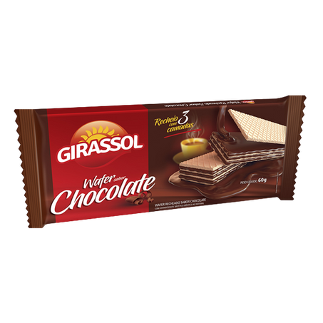 Wafer girassol chocolate 60g