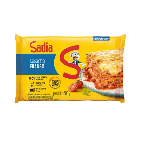 Lasanha sadia frango 600gr