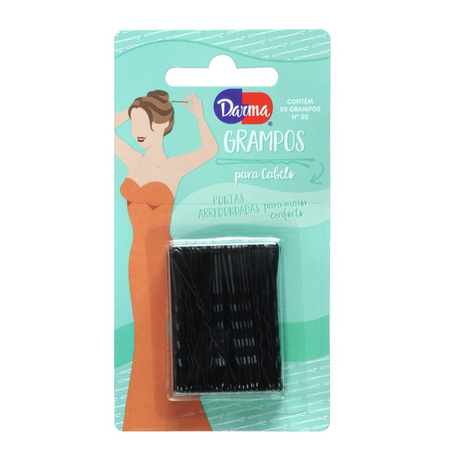 GRAMPO CABELO DARMA PRETO N5 50UN