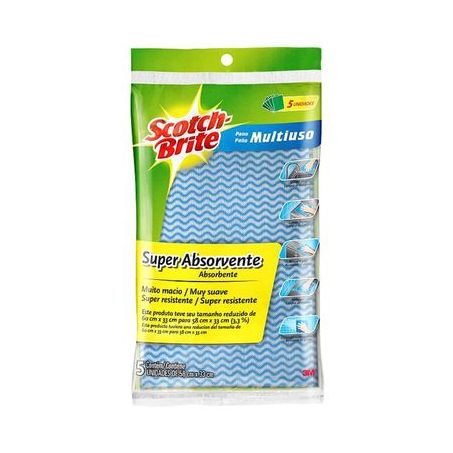 PANO MULT.AZUL SCOTCH BRITE C/5