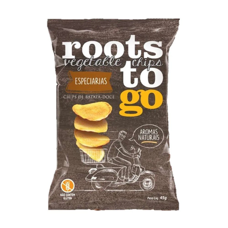 ROOTS CHIPS BATATA DOCE ESPECIARIAS S/GLUTEN - 45G