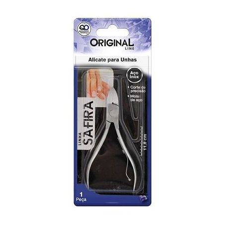 ALICATE UNHA ORIGINAL SAFIRA ACO INOX