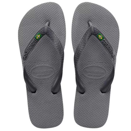 Sandalia/chinelo 35/36 havaianas brasil cinza aco