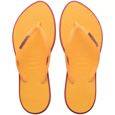 Sandalia havaianas slim point amaranto amararelo caja 37/38