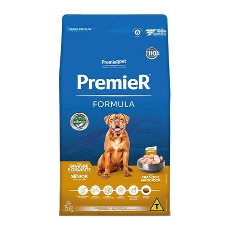 Ração Premier Fórmula para Cães Sênior de Porte Grande e Gigante Sabor Frango 15Kg