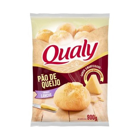Pão de Queijo Congelado Lanche Amanteigado Qualy Pacote 900G