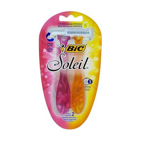 APARELHO DEPILATÓRIO BIC SOLEIL LARANJA/ROSA C/2