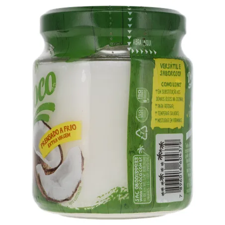 ÓLEO DE COCO DUCOCO EXTRA VIRGEM VIDRO 200ML 360-8