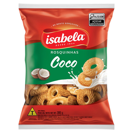 Biscoito Rosquinha Isabela 300g - Coco