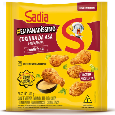 Coxinha asas empanada sadia 400g