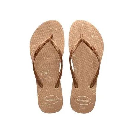 Havaianas slim gloss bege palha 37/38