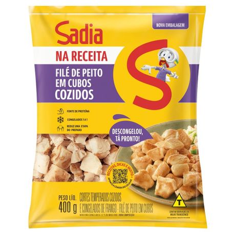 Frango em cubos sadia 400g cozido