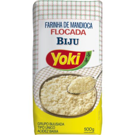 Farinha de mandioca flocada yoki 500g biju