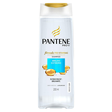 Shampoo Pantene Leve 200ml, Pague 175ml - Pro-V - Brilho Extremo
