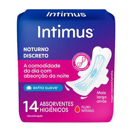 ABSORVENTE INTIMUS DIA&NOITE C/ABAS 14UN