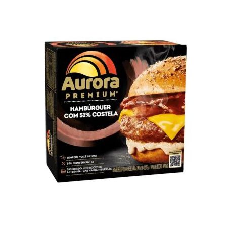 HAMBURGUER AURORA PREMIUM 350G COSTELA