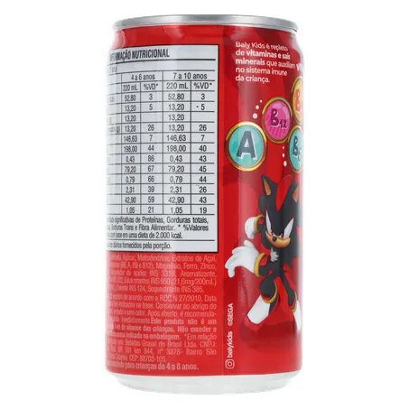 Bebida baly kids sonic morango 220ml 360-21