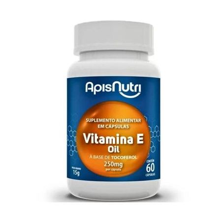 VITAMINA E OIL 250MG 60 CAPS - APISNUTRI