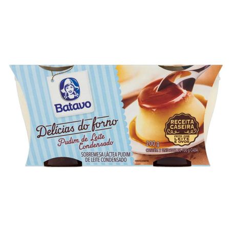 Sobremesa láctea batavo pudim de leite condensado c/2 200g