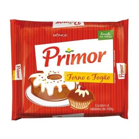 Margarina primor forno e fogão 4 tabletes de 100g