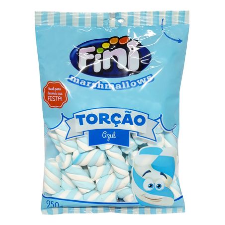 BALA FINI 250G MARSHMALLOWS TORÇÃO AZUL