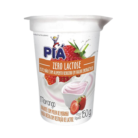 PIA IOGURTE ZERO LACTOSE MORANGO 150G