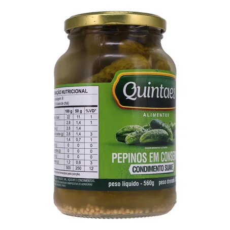 Pepino em Conserva Quintães Vidro 300G 360-32