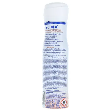 Desodorante aerosol nivea feminino deomilk beauty elixir 150ml 360-22
