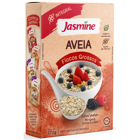Aveia jasmine 170g flocos grossos