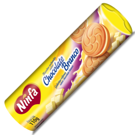 Biscoito recheado ninfa chocolate branco 110g