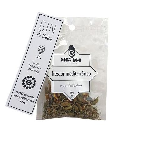 BLEND GIN ALECRIM CARDAMOMO E LIMAO TAHITI FRESCOR MEDITERRANEO NONA ROSA 10G