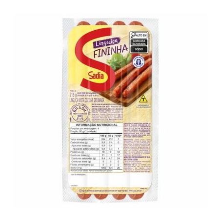 Ling sadia fininha defumada 215g