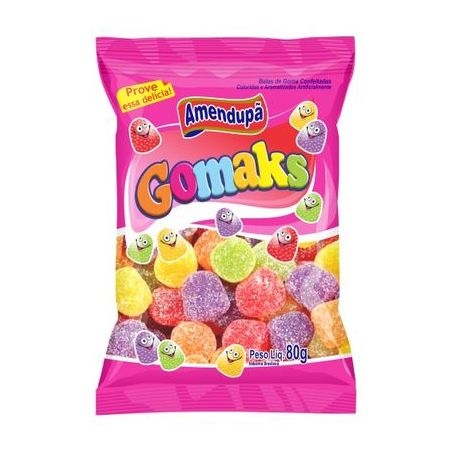 Bala de Goma Gomaks Amendupã Sortida 80g
