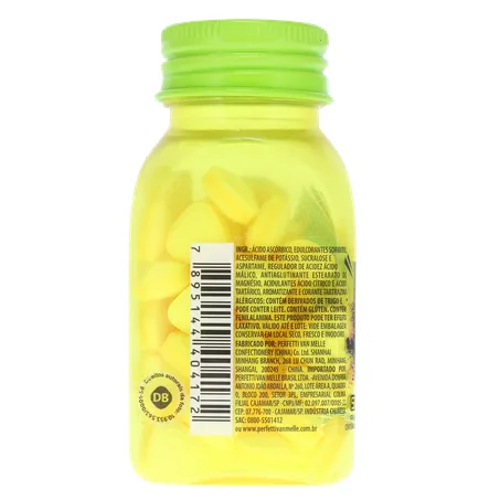 Pastilha Mentos Kiss Suor Limão Ácido Frasco com 55un - 38.5gr 360-24