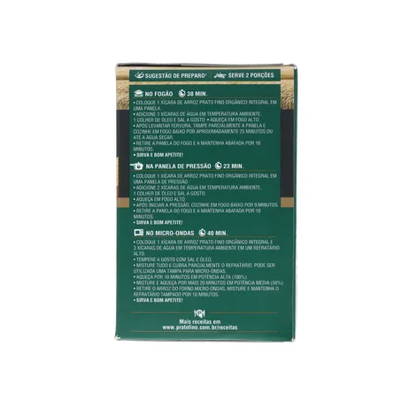 ARROZ PRATO FINO 500G ORGANICO 360-9