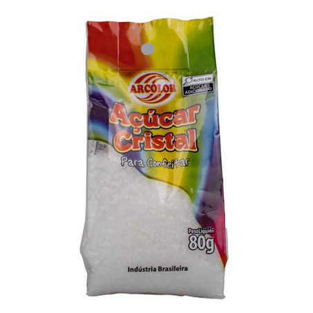 AÇÚCAR CRISTAL PARA CONFEITAR BRANCO 80G ARCOLOR