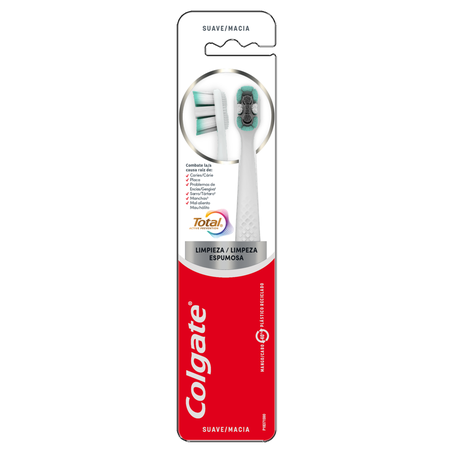 Esc Dental Colgate Total Limpeza Espumosa C/2 Macia