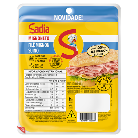 FILE MIGNON SUINO SADIA 180G